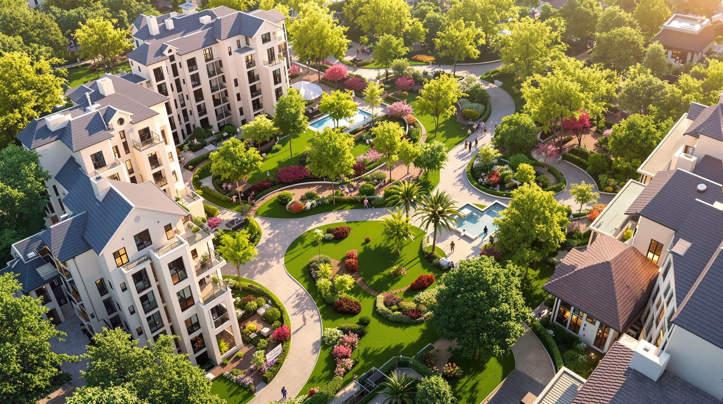 Promotion immobilière — vue aérienne